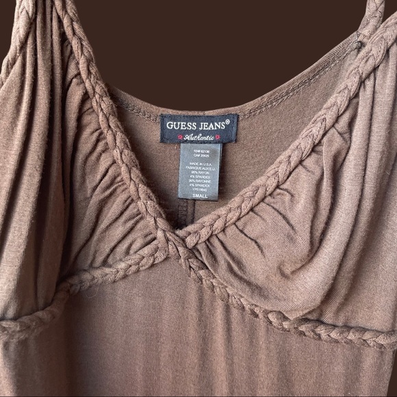 VINTAGE GUESS JEANS MIDI DRESS Y2K Fairycore Goblincore - Picture 2 of 5